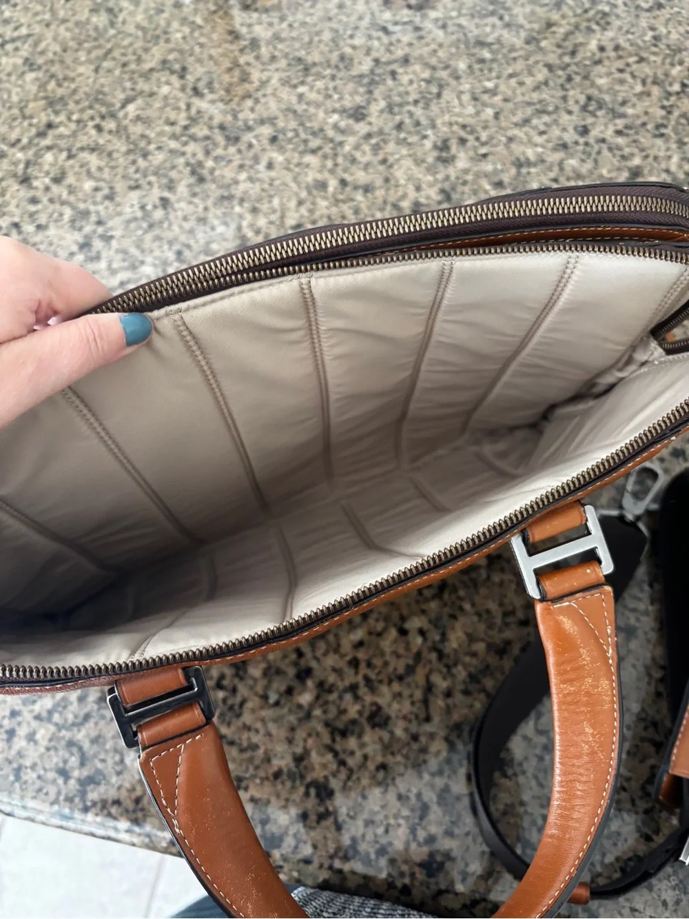 Tumi classic leather